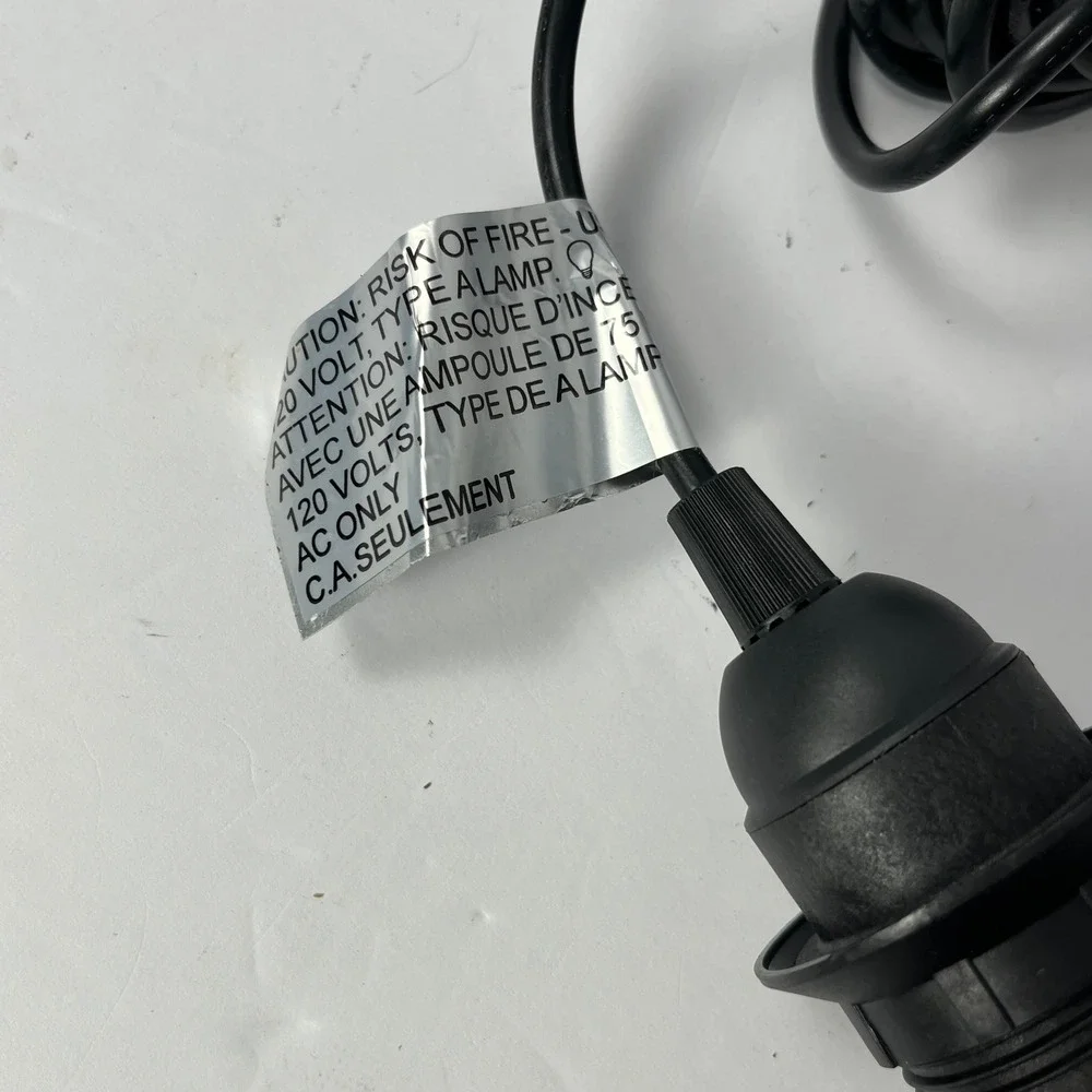 IKEA Hemma Pendant Lamp Cord Set Blk 15ft 5in E26 75W 003.123.13 Swag Light NEW